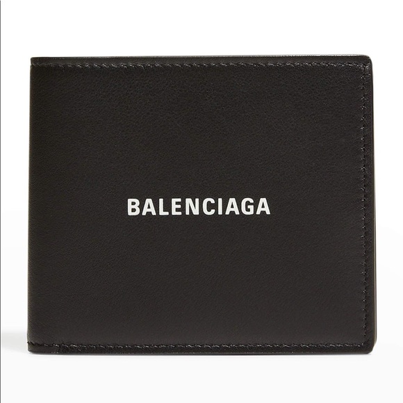BNWT BALENCIAGA LEATHER LOGO BI-FOLD WALLET - Picture 1 of 6